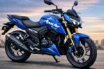 TVS Apache RTR 160 4V 2026 Azul Marino – Reseña del Modelo Top con Motor Potente y Cuota Inicial de ₹20,000